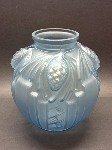 Art déco vase aus blauem - vase,
