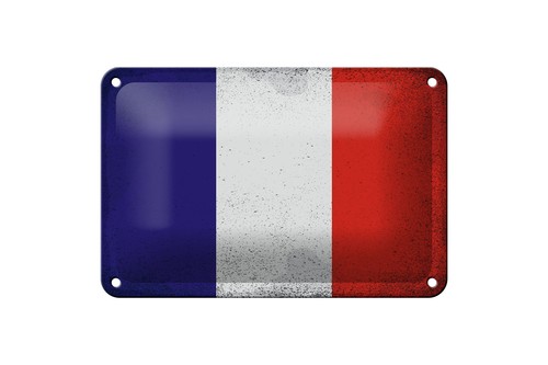Blechschild flagge frankreich - blechschild,