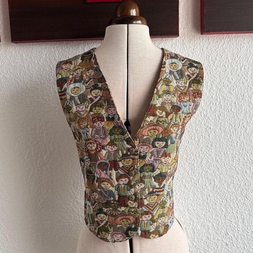ღ vintage gobelin weste - ღ, gr