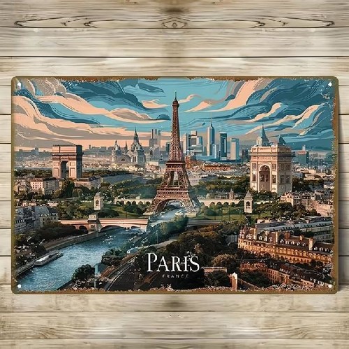 Blechschild eiffelturm paris - eiffelturm,